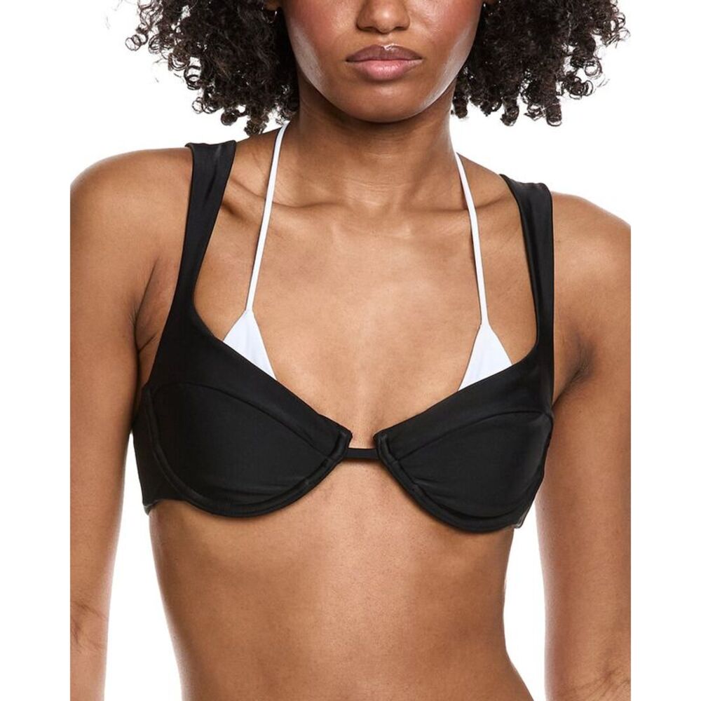 Amanda Uprichard Womens  Lazio Bikini Top, Black